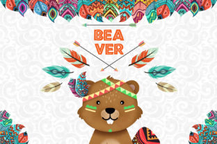 Beaver Nursery Art, Woodland Animal Illustrations