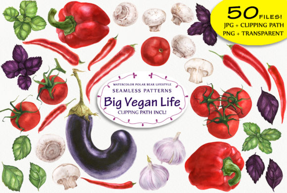 Big Vegan Collection Illustrations