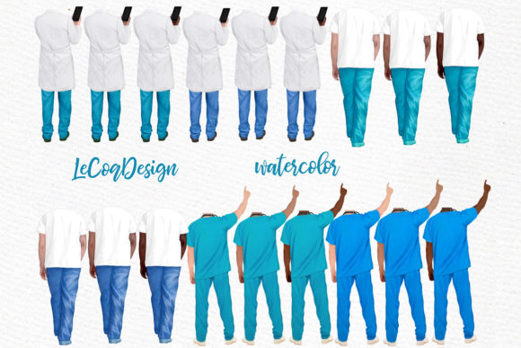 Doctors Clipart, Nurses Scrubs Illustrations