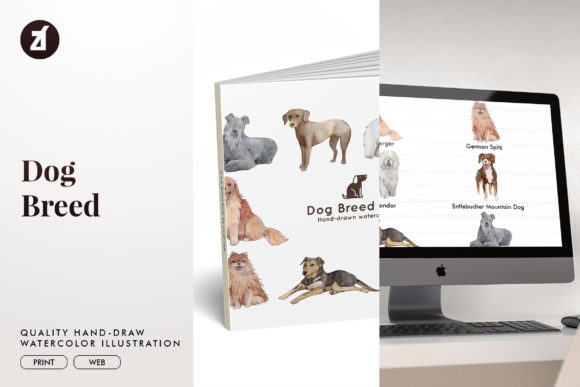 Dog Breed Set13: A Versatile Illustration for Creative Projects