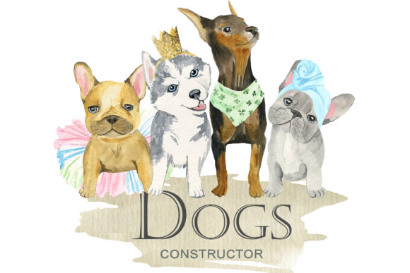 Dogs Constructor Illustrations