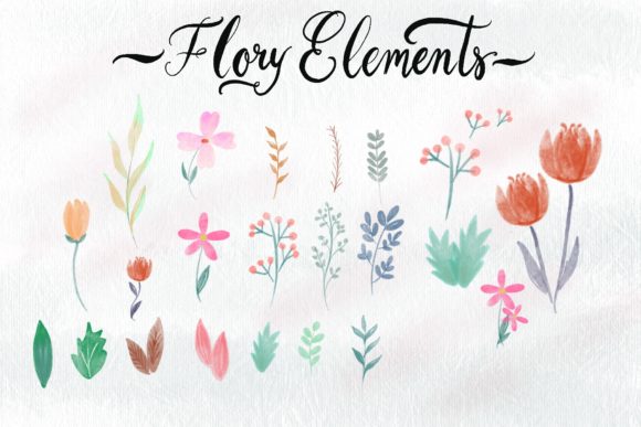 Flower Elements and Illustrations