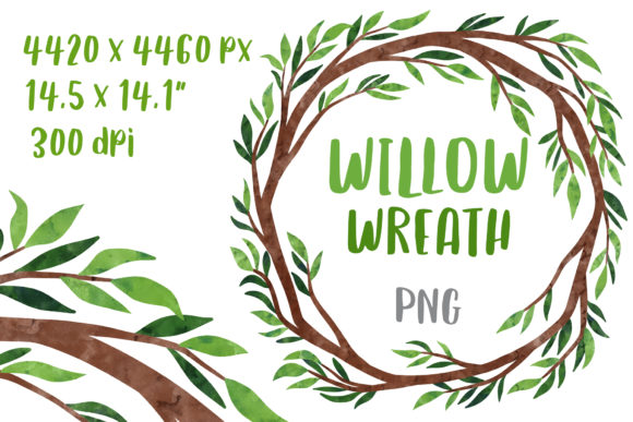 Forest Wedding Wreath Clipart Frame and Illustrations