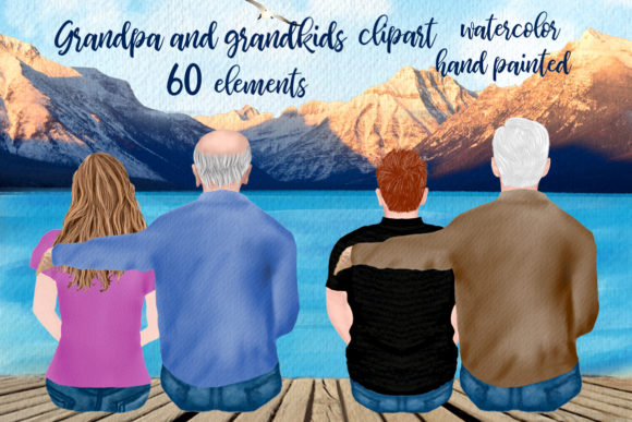 Grandpa Clipart Father’s Day Clipart & Illustrations