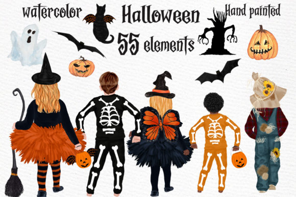 Halloween Clipart Kids Halloween Illustrations