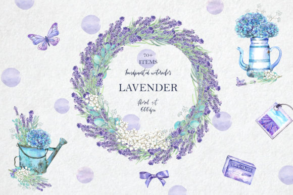 LAVENDER Floral Set and Illustrations