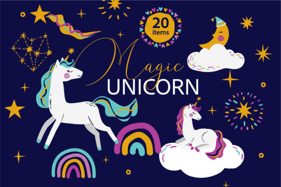 Magic Unicorns Embroidery Design
